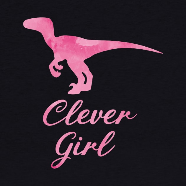 Clever Girl - Pink Dinosaur by TheJollyMarten